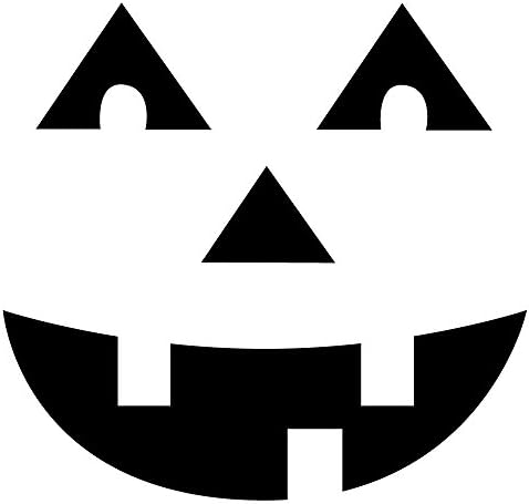Jack O'lantern Face 5.35 inches by 5.65 inches Black Matte Vinyl Decal