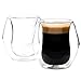 Encora Espresso Cups, Set of 2 espresso shot glasses (2.5 ounces), Glass Double Wall Insulated, Gift Box, Demitasse Cups, Espresso Cup, Expresso coffee cups sets, Coffee Mugs, Tea set