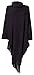 Sportoli Women's Thick Warm Knitted Winter Shawl Cape Poncho Wrap with Cowl Neck