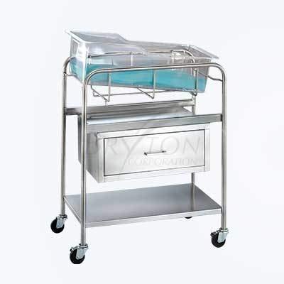 BS-6420 - S.S. Coleman Bassinet Stand w/Drawer Below Basket