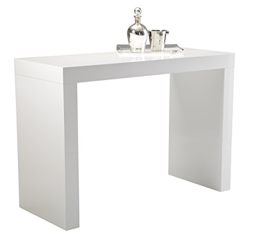 Sunpan Modern Faro C-Shape bar Table, White