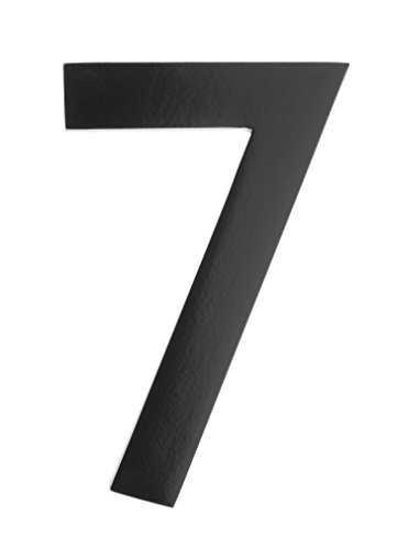 Architectural Mailboxes 3585B-7 5 in. Brass Floating House Number 7, Black