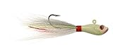 Hurricane 3D Eye Bucktail Jig, Glow, 4-Ounce