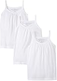 Burt's Bees Kids Toddler Girls Set Of 3 Organic Camisoles, Cloud, 4T-5Y