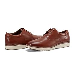 Rockport Men's Cacey Oxford, Dark Natural Leather, 12