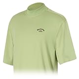 Monterey Club Mens Dry Swing Short Sleeve Mock Neck Jersey Shirt #1146 (Spring Green, Large)