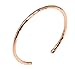 John S. Brana 3mm Hammered Copper Cuff Bracelet Handmade Jewelry - 100% Solid Uncoated Copper