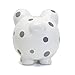 Child to Cherish Ceramic Polka Dot Piggy Bank for Boys, Gray