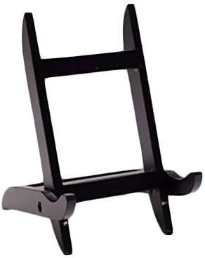 Mission Style Wood Picture Frame - Easel Display Stand 4x5x6 in (Small) - Dark Brown Wood - Lightweight (Small - Dark Brown)