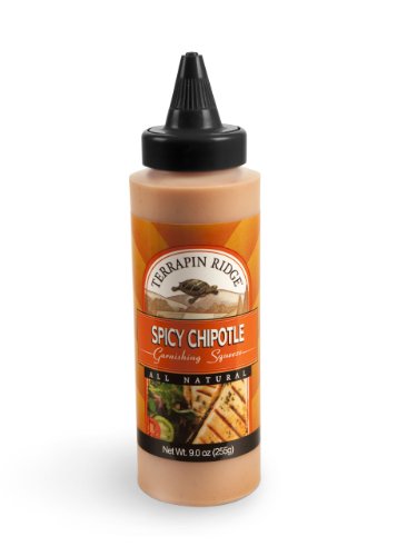 Terrapin Ridge Farms Spicy Garnishing Sauce 2 Bottles - All Natural & Gluten Free Gourmet Condiment In A Squeeze Bottle (Spicy Chipotle)
