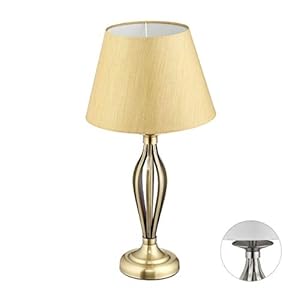 Relaxdays, gouden parasollamp, decoratieve tafellamp met schakelaar, antiek design, E27-fitting, decoratieve lamp, HD…