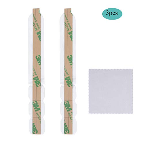 Plastic Slide Adhesive Strips for Privacy Screen, Replacement Set of Removable Mount Holder Tabs for Laptop or Computer Monitor Privacy Filter with a Cleaning Cloth by Baffo