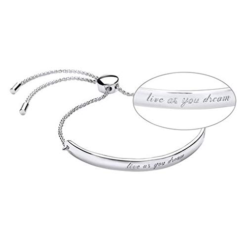 Estella Bartlett Live As You Dream Bangle Silver Plated