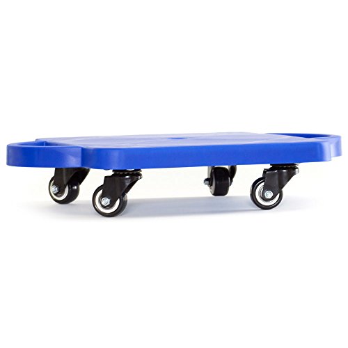 Gym Plastic Scooter Board with Handles (6 Colors Available) (Blue