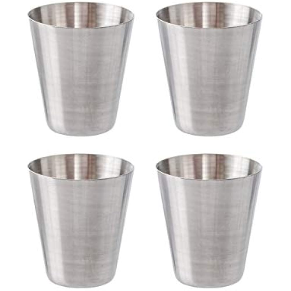 Stainless Steel Shot Glass, 1 Ounce (Set Of 4) Glasses eBay