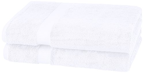 Pinzon Organic Cotton Bath Sheet Towel, Set of 2, White