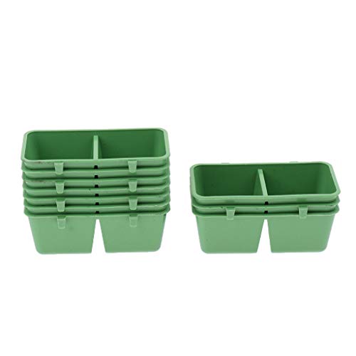 LOVIVER 10Pcs Bird Parrot Feeding Cups Plastic Food Water Bowls Dish Feeder for Cockatiel Conure Budgies Parakeet Parrot Macaw Small Animal