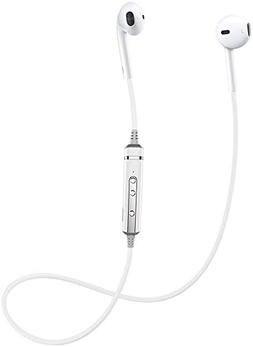 Bluetooth Headphones,URWILL Wireless Earbuds V4.1 Stereo Earphones Sweatproof Bluetooth Headset Sports Noise Cancelling with Mic for iPhone X 8 7 Plus Samsung Galaxy and Android Phones (White)