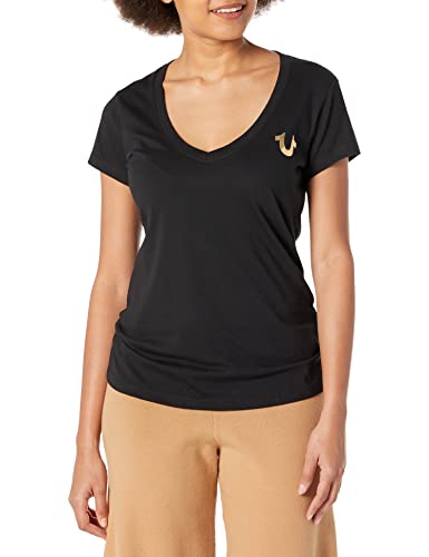 Buddha Foil Back V Neck Tee 