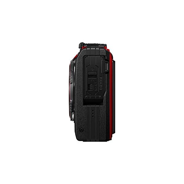 Olympus Tough TG-6 Actionkamera, 12 Megapixel Sensor, digitale Bildstabilisierung, 4x-Weitwinkel-Zoom, 4k-Video, 120fps, Wi-Fi, rot – Bild 6