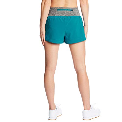 C9 Champion Women's 3.5" Knit Premium Running Shorts, Mermaid/Ebony