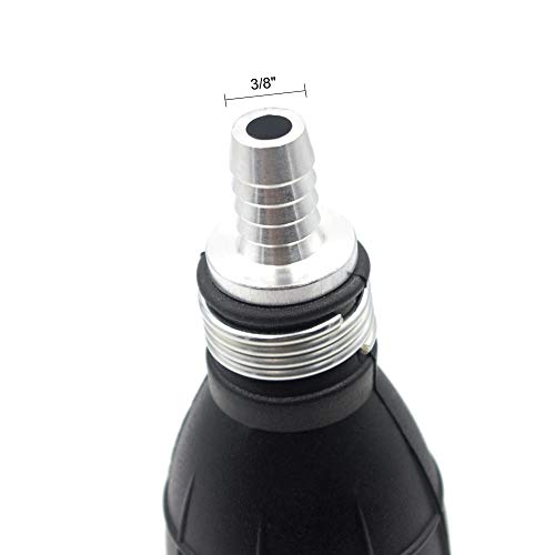 Royitay 2Pcs 3/8" 10mm 5/16" 8mm Bulb Type Rubber Fuel Transfer Vacuum Fuel Line One Way Fuel Valve Fuel Pump Line Hose Hand Primer Gasoline Petrol Diesel Pump For Marine Boat Accessories (3/8" 10mm)