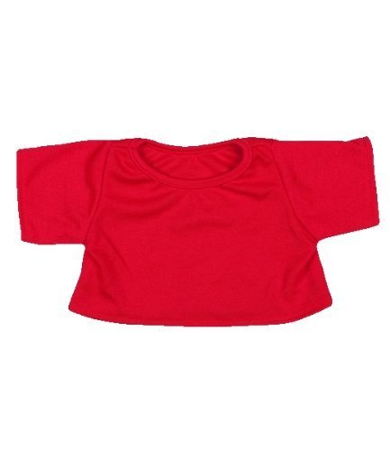 Red T-Shirt Outfit Teddy Bear Clothes Fit 14" - 18" Build-a-bear, Vermont Teddy Bears, and Make Your Own Stuffed Animals by Teddy Mountain