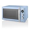 Swan-Retro-Digital-Microwave-Blue-20-L-800-W-6-Power-Levels-Including-Defrost-Setting-SM22030BLN Swan Retro Digital Microwave Blue, 20 L, 800 W, 6 Power Levels Including Defrost Setting, SM22030BLN