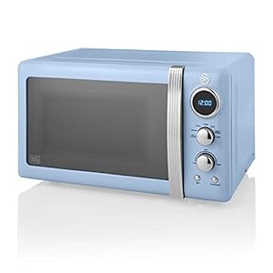 Swan-Retro-Digital-Microwave-Blue-20-L-800-W-6-Power-Levels-Including-Defrost-Setting-SM22030BLN Swan Retro Digital Microwave Blue, 20 L, 800 W, 6 Power Levels Including Defrost Setting, SM22030BLN