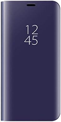 Case for Huawei Nova 3, Clear Standing Flip Case Cover Slim Fit Translucent Mirror Smart Cover Luxury [Metal Electroplating Technology]