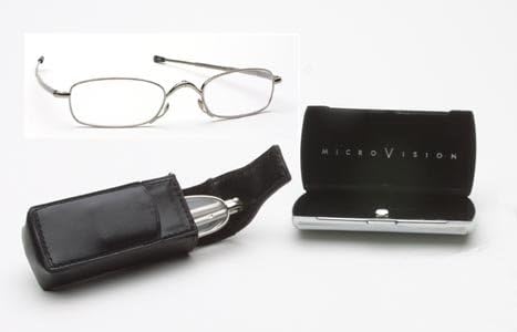 Folding Vision Reading Glasses, Rectangle, +2.50