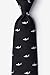 Swimming Sharks Black Microfiber Tie