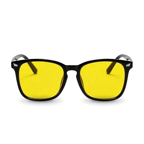 Primora Goods Blue Light Blocking Glasses Men and Women - Yellow Anti-Glare Lenses for Screens and Night Driving - Reduce Visual Fatigue, Glare and Improve Clarity