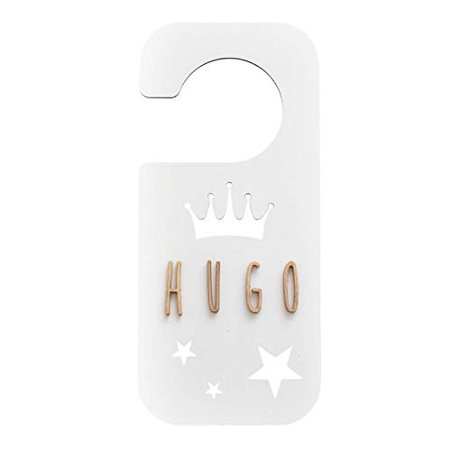 VINTIUN White Door Knob Plate with Letter Kit, Crown/Stars Framed Pictures