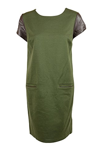 Tommy Hilfiger Womens Faux Leather Sleeves Ponte Dress | Desertcart Aruba