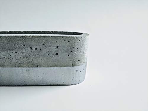 Silver Concrete Cement Minimalist Business Card Holder