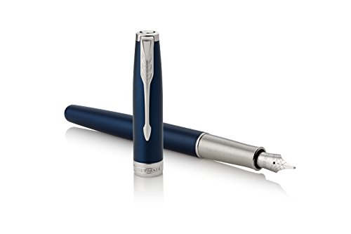 Parker sonnet fountain pen, blue lacquer with palladium…