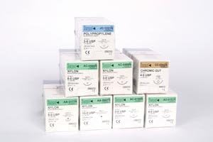 Surgical Look Off/Plastic Surgery Smallstitch Sutures, 4/0 PolySyn Suture, Undyed Braided, C17 386B