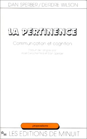 La Pertinence Communication Et Cognition Telecharger De Sperber Pdf Larehosvi