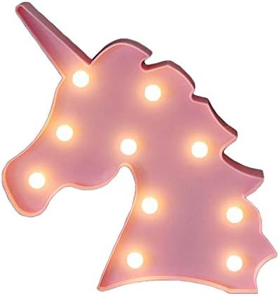 Unicorn Party Supplies Kids Unicorn Light Battery Operated LED Night Light Wall Living Room,Bedroom,Home, Christmas,Party as Kids Gift