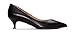 Vionic Women's Kit Josie Kitten Heels - Ladies Pumps with Concealed Orthotic Arch Support Black Leather 9 Medium US