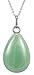 1pcs Adabele Genuine Sterling Silver Gemstone Pendant Necklace 18 inch Natural Healing Crystal Chakras Stone Hypoallergenic Nickel Free Fine Women Jewelry