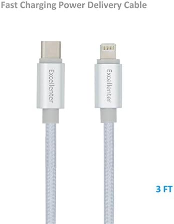 Fast Charging USB C to Lightning Cable, Excellenter 3FT USB Type C to Lightning Syncing and Charging Power Delivery Cord for iPhone X iPhone 8/8Plus