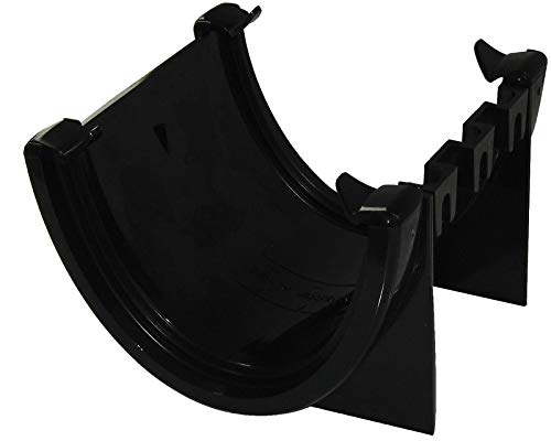 Floplast RUH1B Union/Joiner Black Hi-Cap Guttering Range Gutter:115mm DOWNPIPE: 68 or 80mm