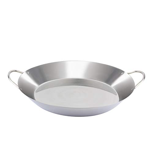 KAMaster Stir-Fry and Paella Pan Stainless Steel Grill Pan with Double Handles for Big Green Egg Induction Ready Pan for Chicken and Restaurant Great for Rice or Stir Frys - Thumbnail 7