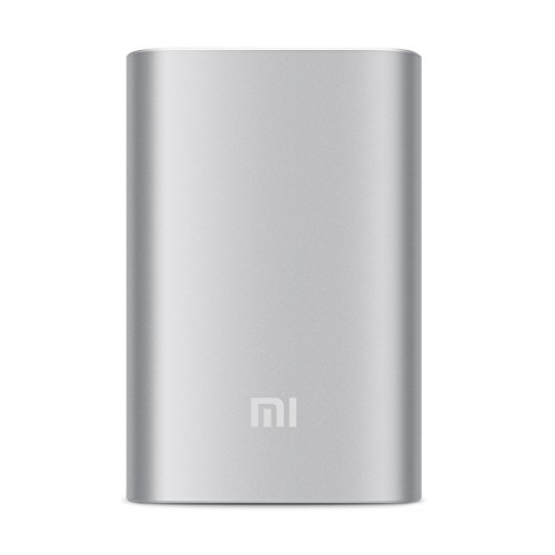 Xiaomi 10000mAh Portable Power Bank Silver Color Extra Battery Charger for Mobile Phone (Silver)