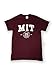 Massachusetts Institute of Technology (MIT) Men's Collegiate Crest T-shirt, Maroon