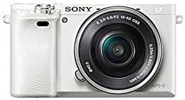 Sony Alpha a6000 Mirrorless Digital Camera with 16-50mm Power Zoom Lens WHITE (INTERNATIONAL VERSION) - NO WARRANTY-
