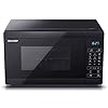 SHARP YC-MG02U-B 800W Digital Touch Control Microwave with 20 L Capacity, 1000W Grill & Defrost Function – Black