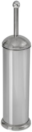 Blue Canyon Stainless Steel Round Top Toilet Brush Holder and Brush